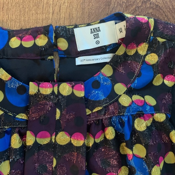 New without tags Anna Sui anniversary dress XS extra small shimmery - Picture 3 of 5